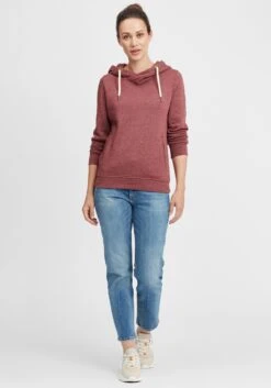 OXMO Hoodies Sweatshirt Vicky Hood Dames Rood / Bordeaux -Kledinglijn Winkel 869f556cc172c56919d07b93971c2018