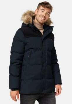 Indicode Jeans Parkas Winterparka Hexyl Heren Zwart -Kledinglijn Winkel 8a491adf8f91a87f56370a5faf96c341