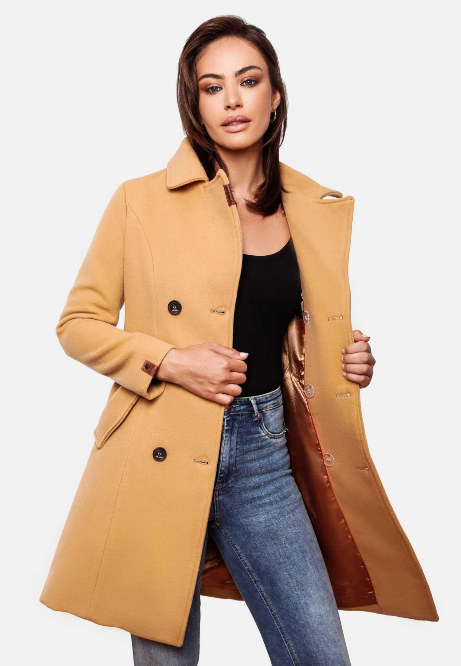 Marikoo Wintermantels Wintermantel Nanakoo Dames Cognac 7 Marikoo Wintermantels Wintermantel Nanakoo Dames Cognac - Afbeelding 7