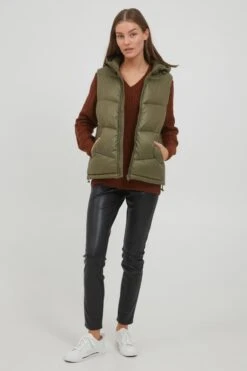 OXMO Bodywarmers Bodywarmer TABITA Dames Olijfgroen -Kledinglijn Winkel 8b31b31eb9528135aad638e3a4f82b36