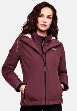 Marikoo Outdoor Jassen Functionele Jas Erdbeere Dames Wijnrood -Kledinglijn Winkel 8dab0da81ffe5dcc6f79ac47b53e981c