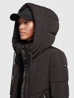 Khujo Wintermantels Wintermantel Ayleena Dames Zwart -Kledinglijn Winkel 8eeb525859603e5aef331184513747ba