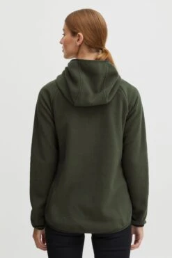 OXMO Outdoor Jassen Fleece Jas FINJA Dames Donkergroen -Kledinglijn Winkel 9b515922d1b1baf7a4df4ba492b8c653