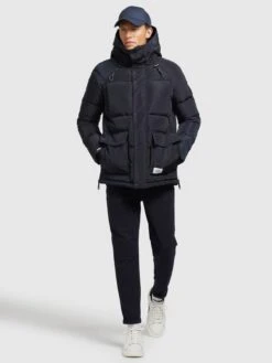 Khujo Winterjassen Winterjas Jedi Heren Donkerblauw -Kledinglijn Winkel 9c80ee89eb6c684130d9766900f31cc2