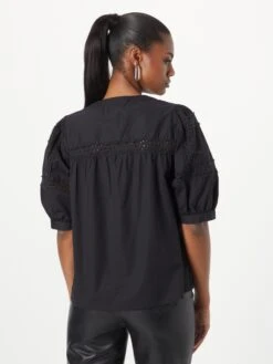 MOSS COPENHAGEN Blouses Met Korte Mouw Blouse Maribel Dames Zwart -Kledinglijn Winkel a19dd9001efcc2eea4ea4f2d06c3a972