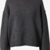 WEEKDAY Basic Truien Trui Norah Dames Donkergrijs