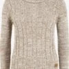 OXMO Coltruien Trui Philipa Dames Beige / Lichtbeige / Beige Gemêleerd