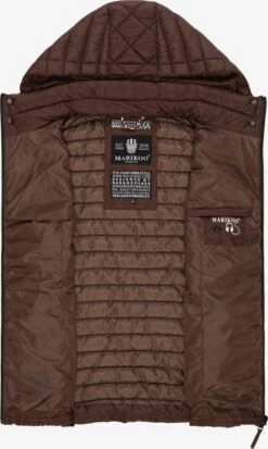 Marikoo Bodywarmers Bodywarmer Hasenpfote Dames Chocoladebruin -Kledinglijn Winkel a6025637d6f719a7169add3dd43e2425