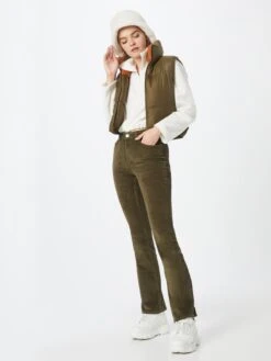 ONLY Ribbroeken Flared Broek Mary Dames Olijfgroen -Kledinglijn Winkel a6a38ab1540a11a5de48824222a144f9