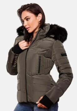 Navahoo Winterjassen Winterjas Adele Dames Taupe -Kledinglijn Winkel a6aae830b5fd3cab99fd8ddf76d29254
