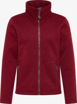 Schmuddelwedda Fleece Jassen Fleece Jas Heren Donkerrood