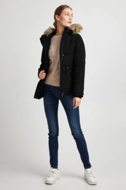 OXMO Winterjassen Winterjas LONA Dames Zwart -Kledinglijn Winkel abe7e6f8a0f9621f657e420324795a29