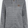 OXMO Outdoor Jassen Fleece Jas Pebbles Dames Grijs