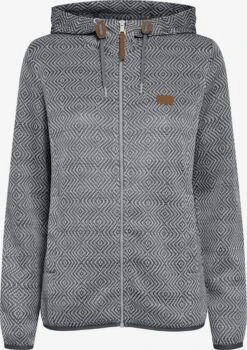 OXMO Outdoor Jassen Fleece Jas Pebbles Dames Grijs