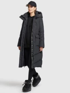 Khujo Wintermantels Wintermantel Elvita Dames Donkerblauw -Kledinglijn Winkel b6305bead254ce002fd739ecb1ad4095