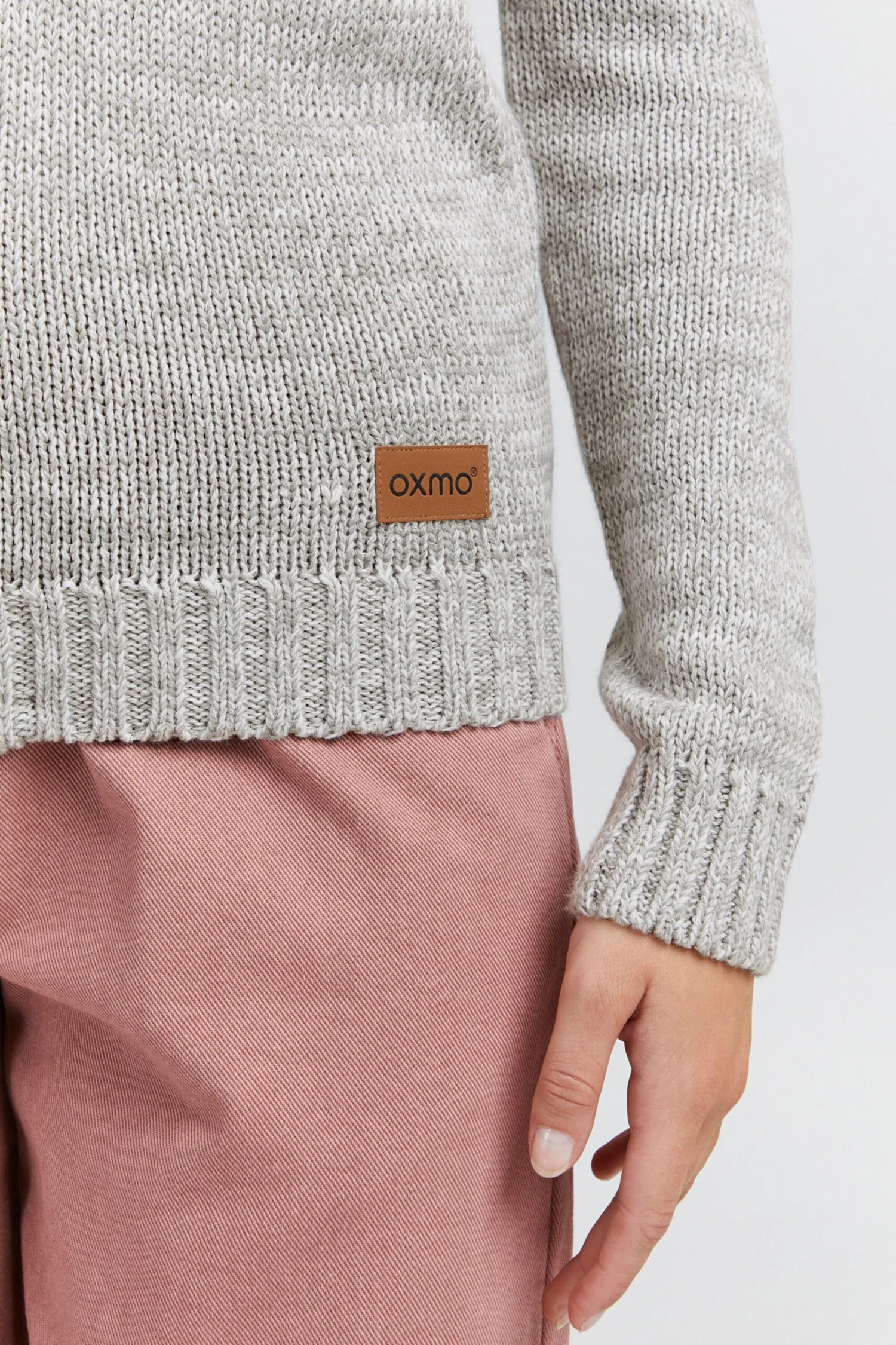 OXMO Vesten Gebreid Vest Phenix Dames Lichtgrijs 5 OXMO Vesten Gebreid Vest Phenix Dames Lichtgrijs - Afbeelding 5