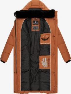 Marikoo Wintermantels Wintermantel Dames Cognac -Kledinglijn Winkel ca27744a3de6298e1f0e64147184e937