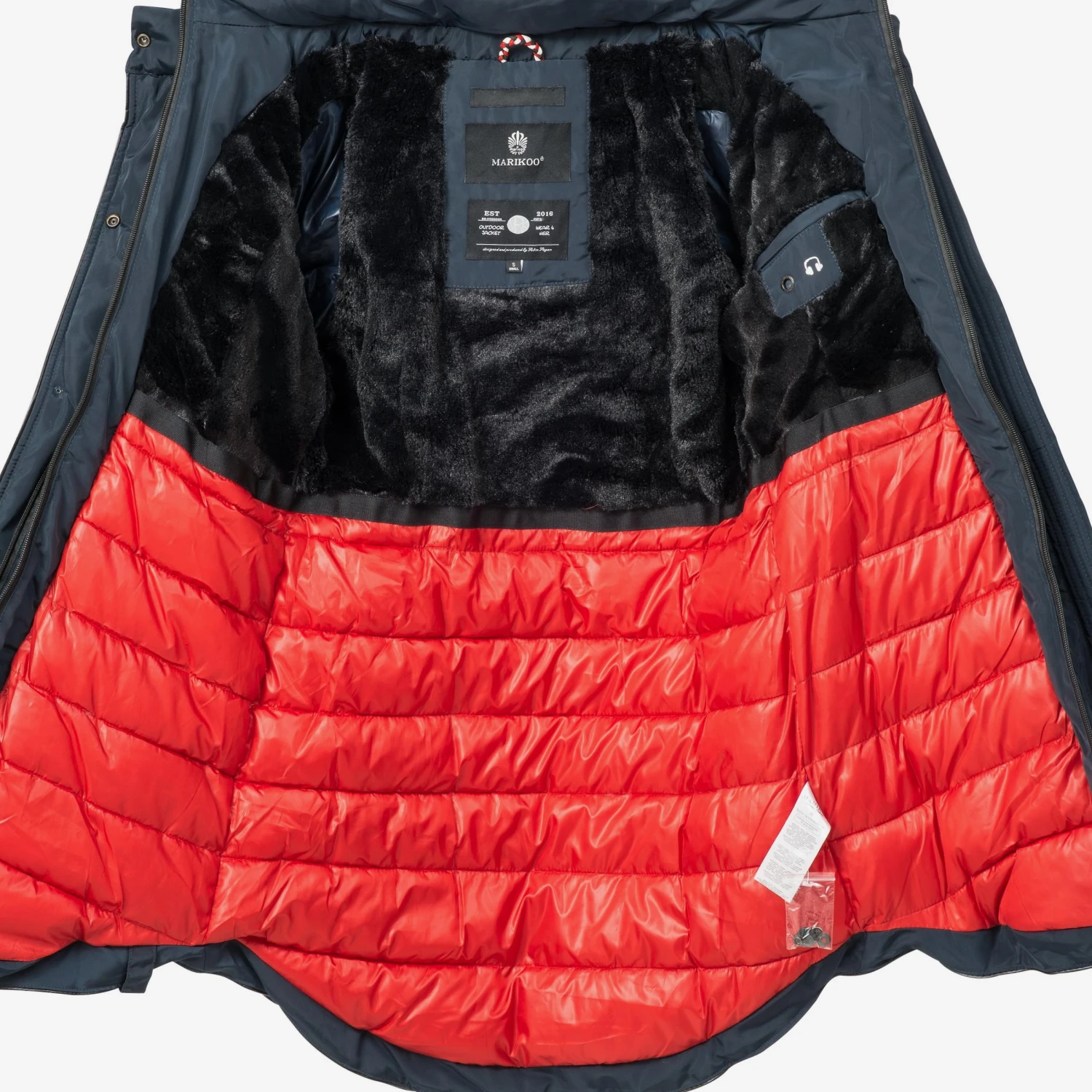 Marikoo Wintermantels Wintermantel Moonshine Dames Blauw 4 Marikoo Wintermantels Wintermantel Moonshine Dames Blauw - Afbeelding 4