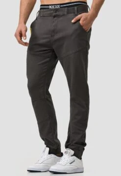 Indicode Jeans Pantalons Tapered Broek Zannes Heren Grijs -Kledinglijn Winkel cd7e4b6383636877c8359aa9b2d61928