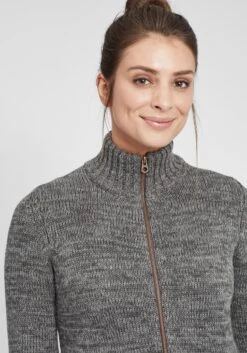 OXMO Vesten Gebreid Vest Dames Grijs -Kledinglijn Winkel d2be970ce08d546861a93c0ee76b55d2