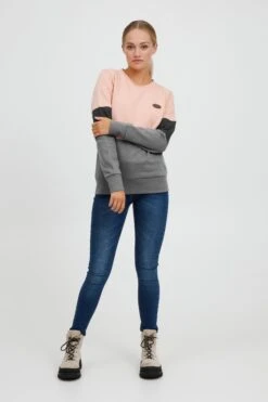 OXMO Sweatshirts Sweatshirt Trine Dames Donkergrijs / Grijs Gemêleerd / Rosa 8 OXMO Sweatshirts Sweatshirt Trine Dames Donkergrijs / Grijs Gemêleerd / Rosa -Kledinglijn Winkel da834acc9dd9b7407c6ab20d5e2bd7c8