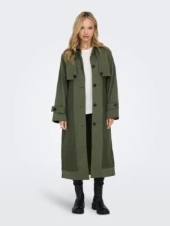 ONLY Trenchcoats Tussenmantel Dames Groen -Kledinglijn Winkel db787876d474c1d8069f90f5075171af