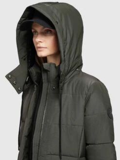 Khujo Wintermantels Wintermantel Cliv Dames Donkergroen -Kledinglijn Winkel dd2014542d8fb144b58b685073fbe028