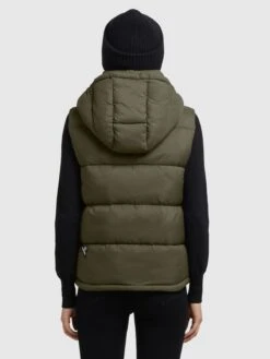 Khujo Bodywarmers Bodywarmer Eden Dames Kaki -Kledinglijn Winkel de8c624cdde92d4daa266322a8be207d