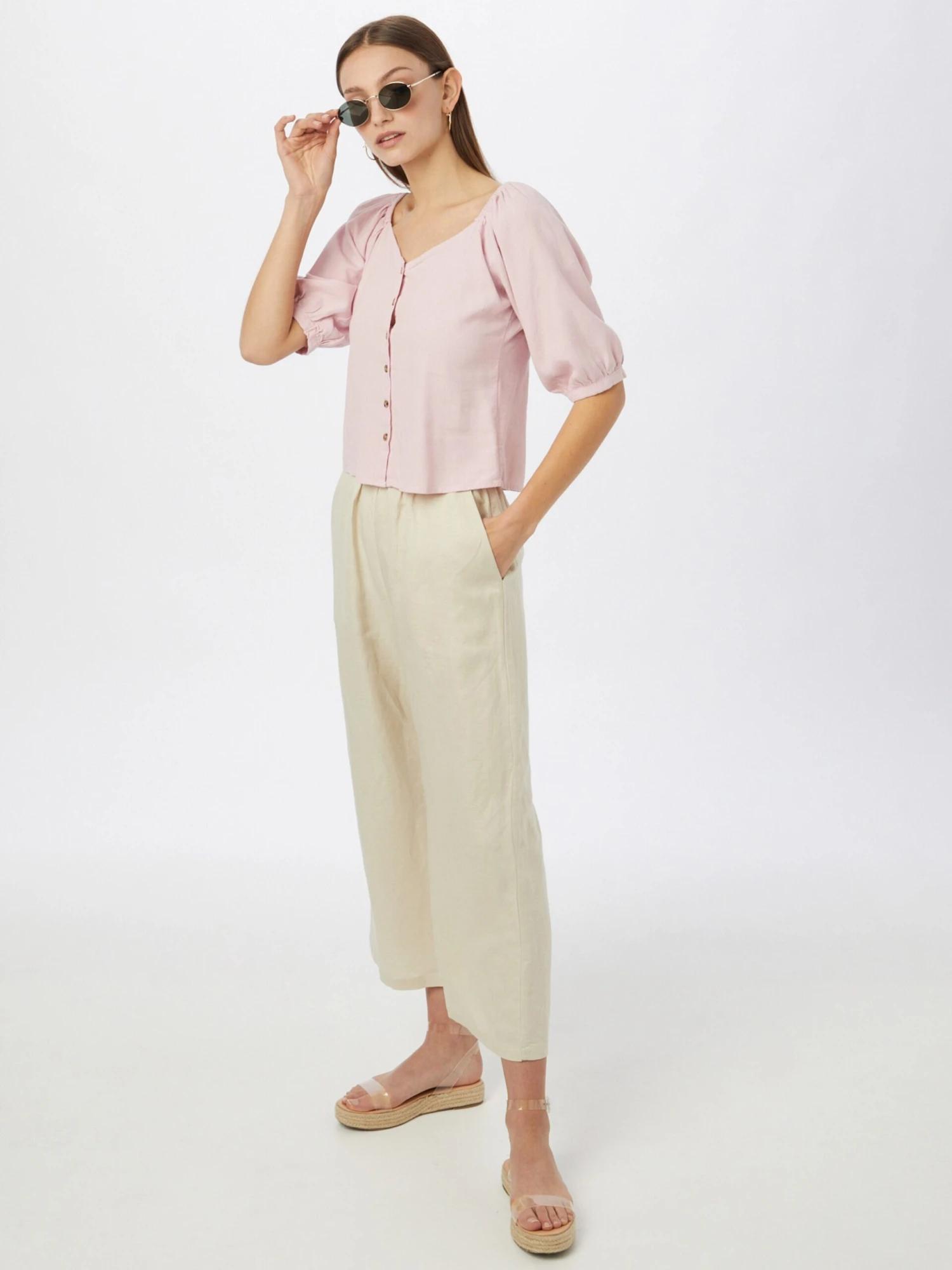 Vero Moda Blouses Met Korte Mouw Blouse VMASTIMILO Dames Rosa 4 Vero Moda Blouses Met Korte Mouw Blouse VMASTIMILO Dames Rosa - Afbeelding 4