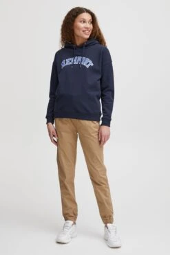 OXMO Hoodies Trui Colisa Dames Blauw -Kledinglijn Winkel e624a3cffb8a4398415e522e210f70ce