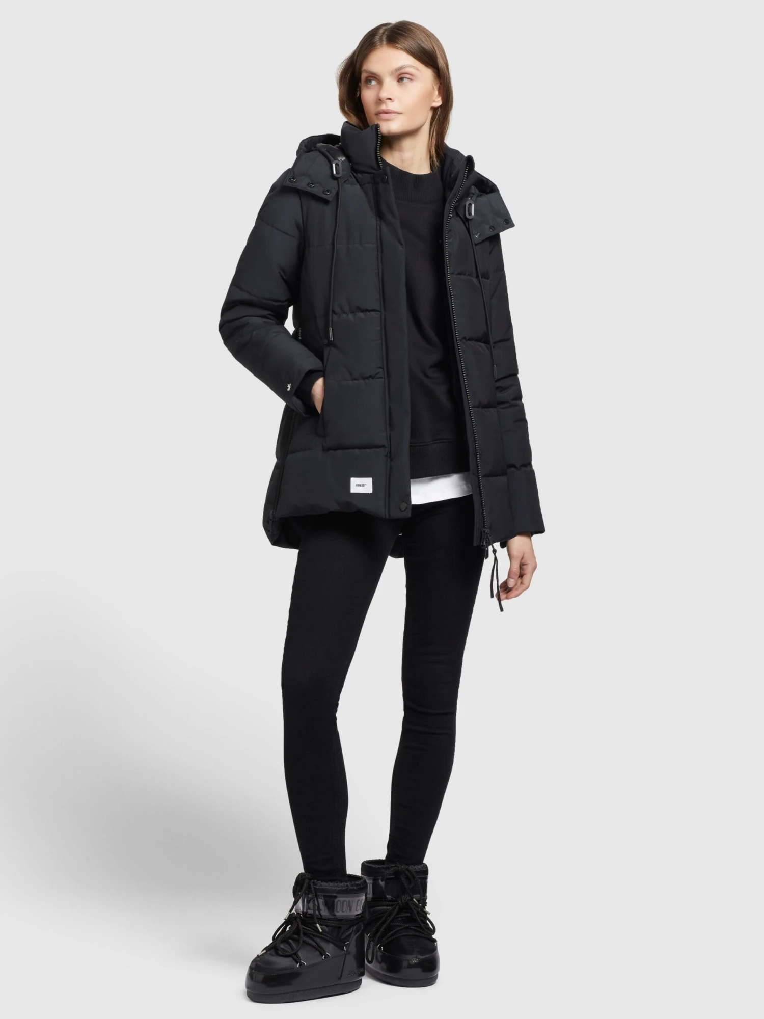 Khujo Winterjassen Winterjas Eunice Dames Zwart 6 Khujo Winterjassen Winterjas Eunice Dames Zwart - Afbeelding 6