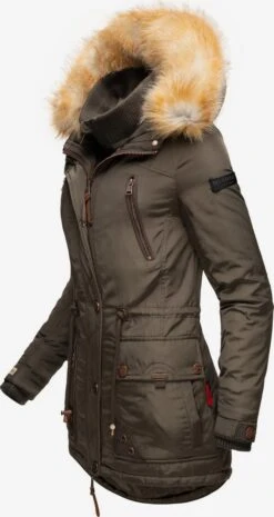 Marikoo Parkas Winterparka Grinsekatze Dames Groen -Kledinglijn Winkel f08e1ad6ef8a4a187e1737d5e70739bb