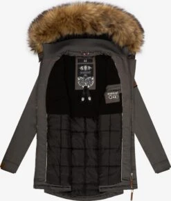 Marikoo Wintermantels Wintermantel Sanakoo Dames Donkergrijs -Kledinglijn Winkel f44d296b509cc38486c6c127dba8642e