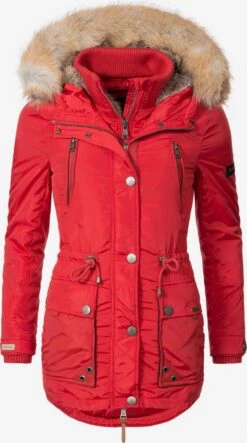 Marikoo Parkas Winterparka Grinsekatze Dames Rood -Kledinglijn Winkel f60303679228a48ae25b08bed327dde4