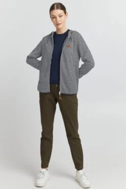 OXMO Outdoor Jassen Fleece Jas Pebbles Dames Grijs -Kledinglijn Winkel f7fa3b79808c56756c27f3bba4f618e2