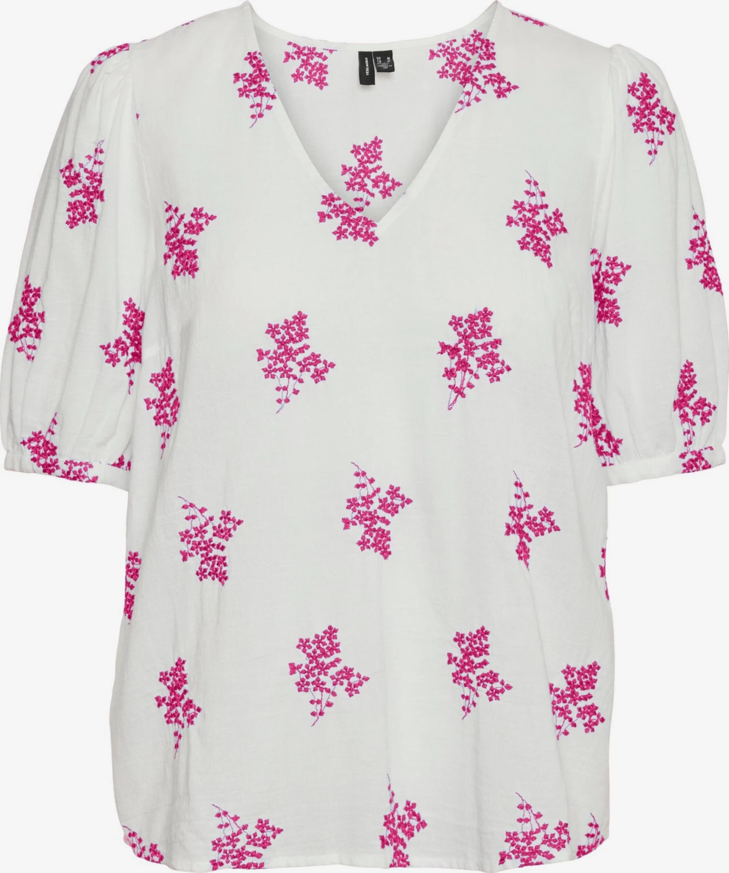 Vero Moda Blouses Met Korte Mouw Blouse URSULA Dames Wit 1 Vero Moda Blouses Met Korte Mouw Blouse URSULA Dames Wit